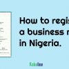 how to register a business in Nigeria