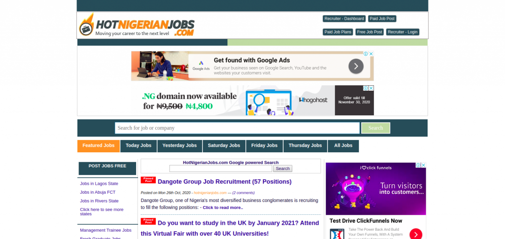 hotnigerianjobs job sites in nigeria by koboline