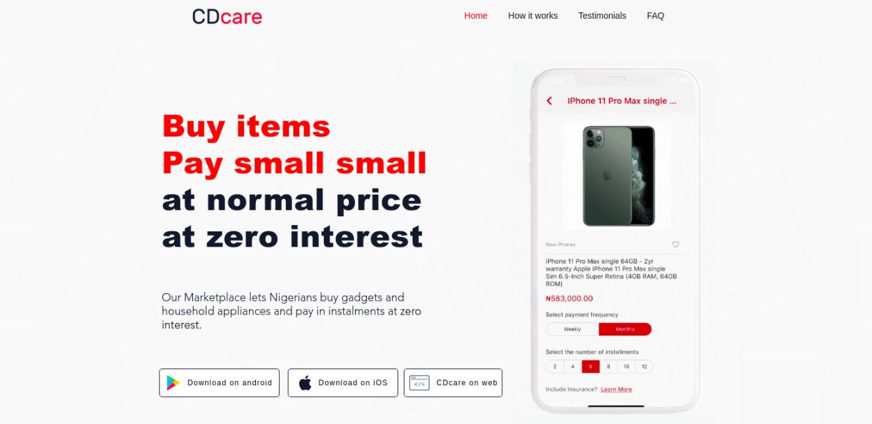 CDcare Review – Buy Now Pay Later Phones, Gadgets in Nigeria