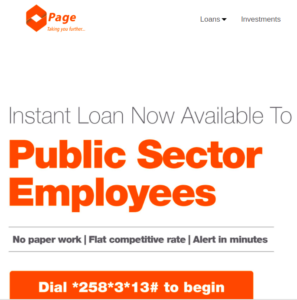 page financials loan