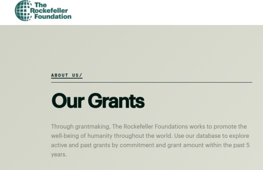 Rockefeller foundation grants