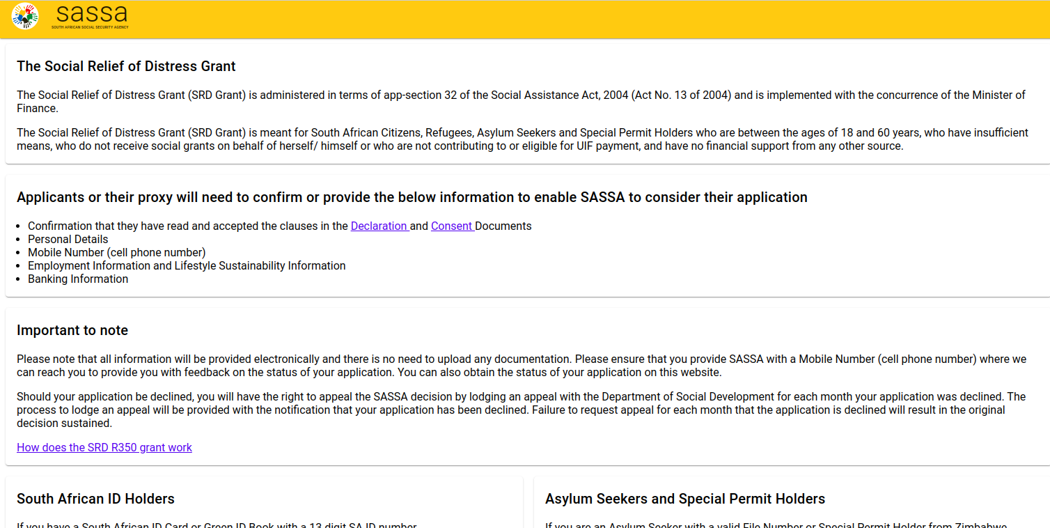 SASSA Status Check for r350 – How to Check Sassa Status