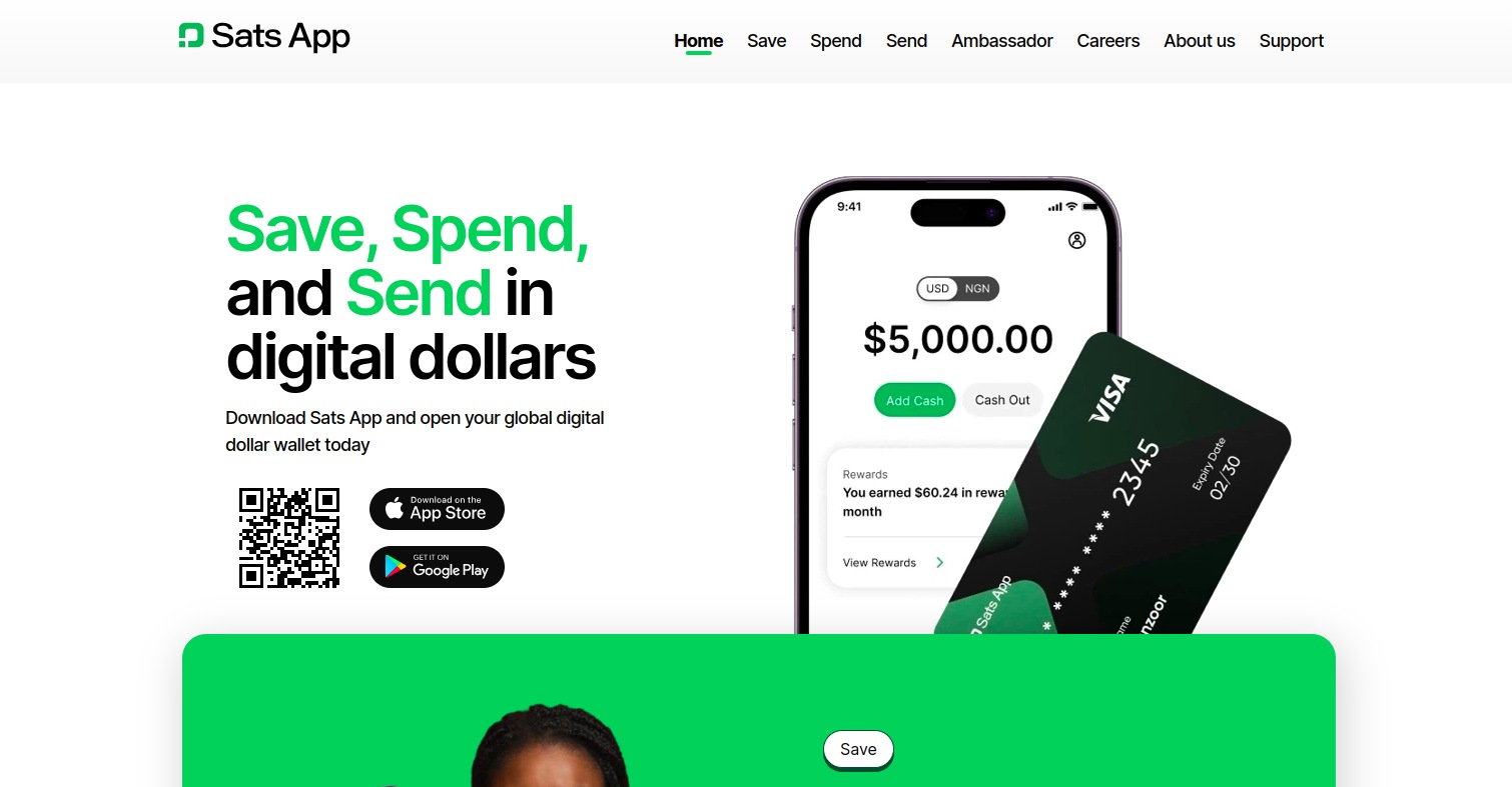 Sats App Review: Save, Spend & Send in Dollars in Nigeria
