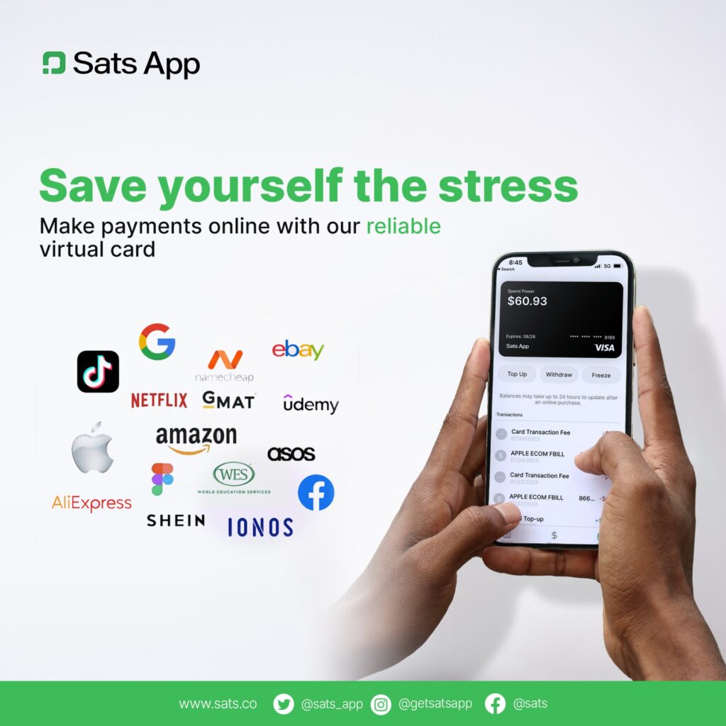 sats app usd virtual card